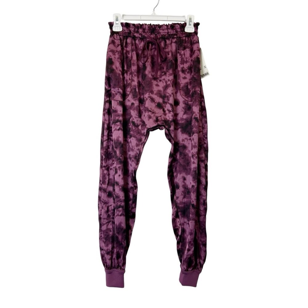 NEW Urban Outfitters Hansel Harem Pants Joggers Womens Size S Purple Drop Crotch